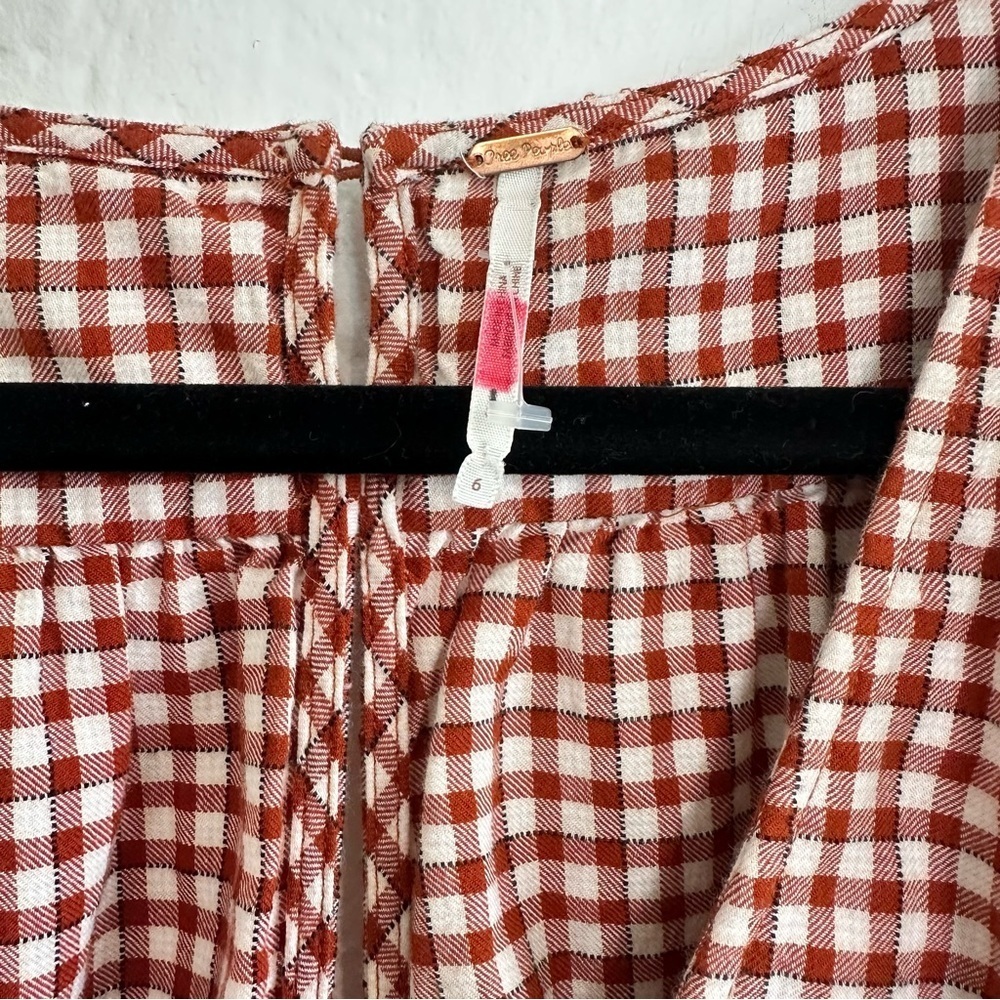 Free People Gingham Checkered Fargo Dress - Picture 7 of 8